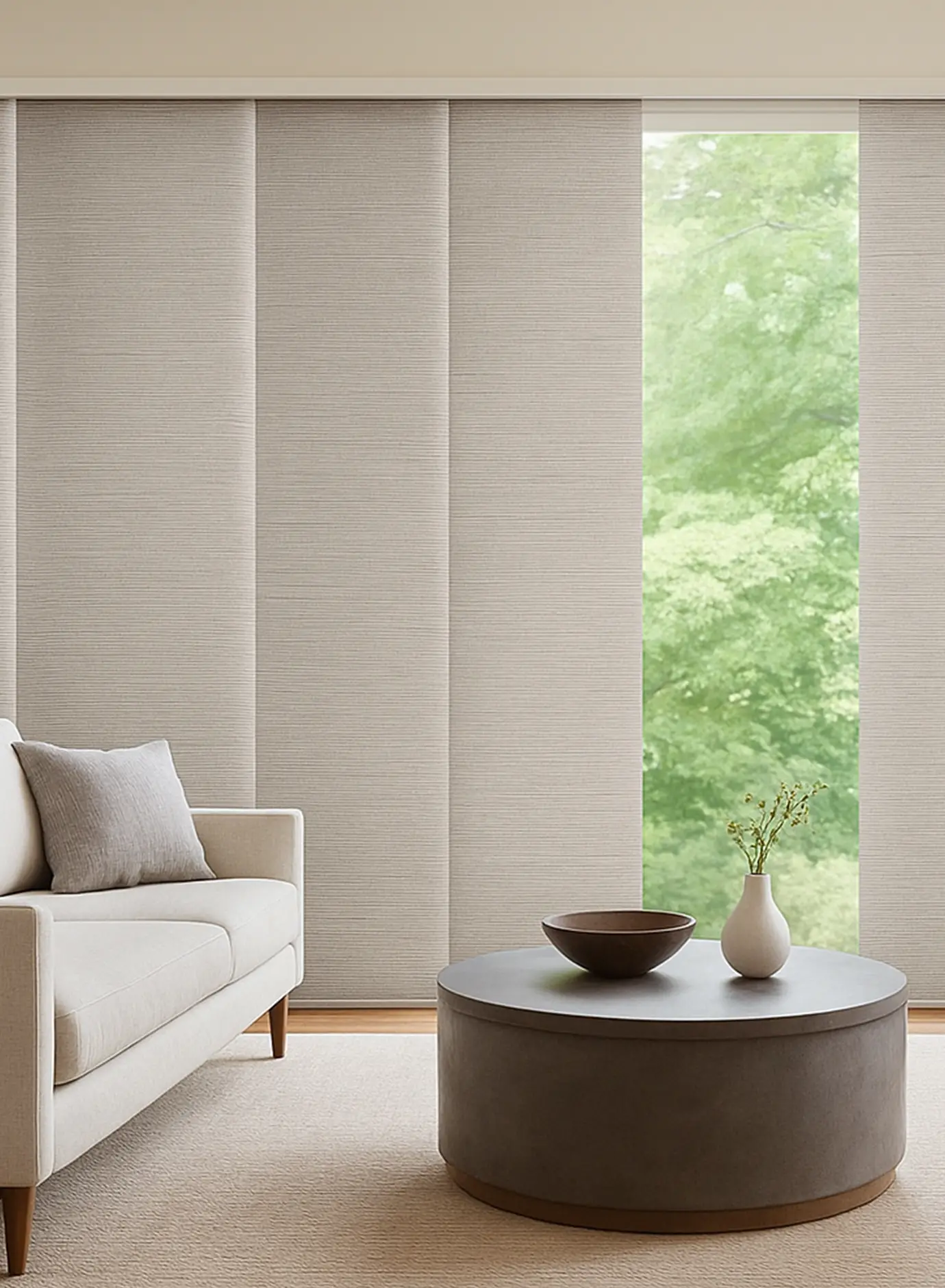 motorized adjustable panel track blinds