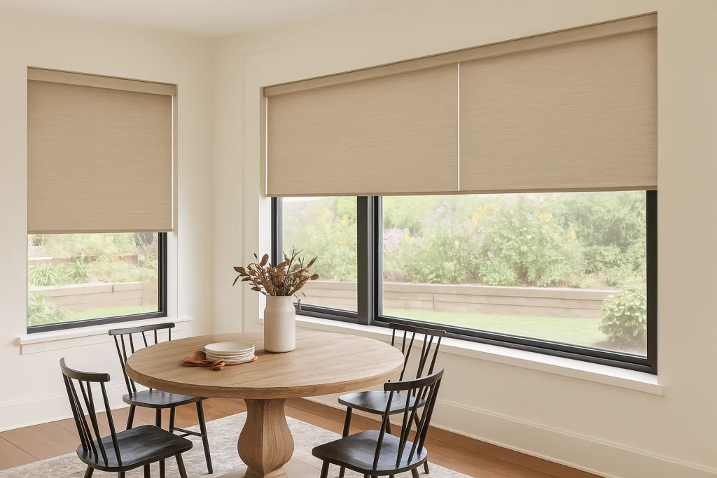 solar shades - dining room