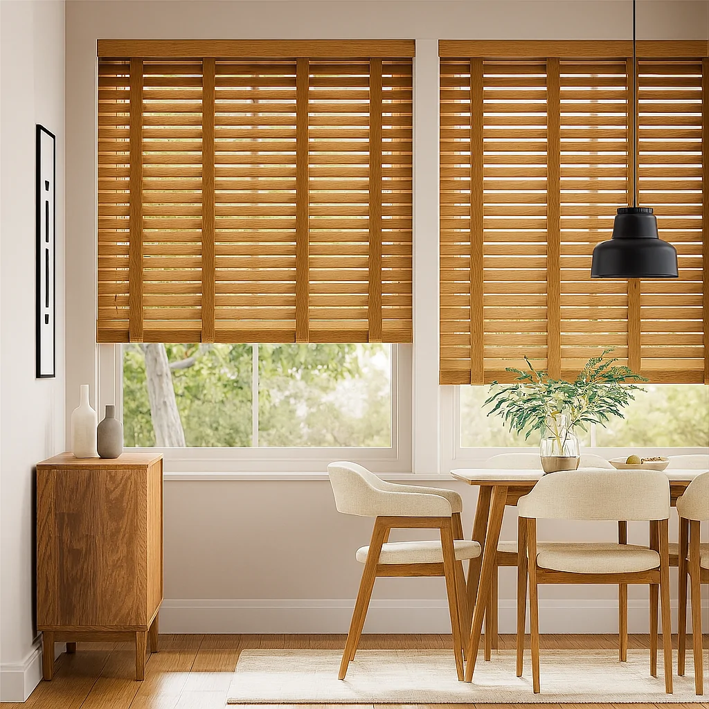 oak wooden blinds