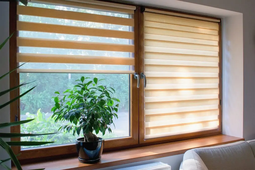 wooden window cover