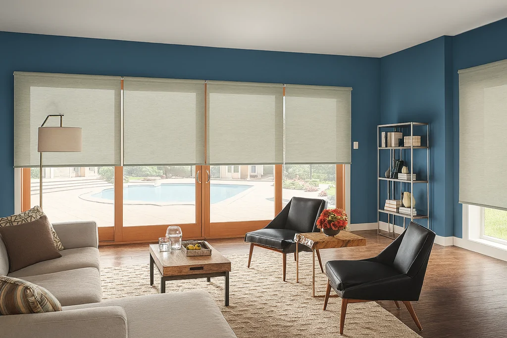stylish motorized solar shades