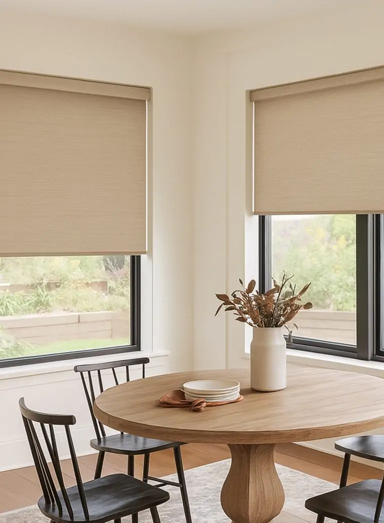 solar shades - dining room